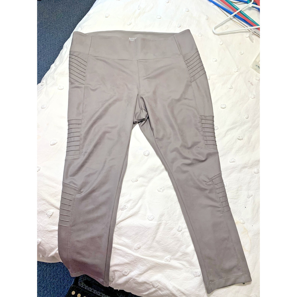 ATHLETA Women’s Delancey Gleam Moto Tight Taupe Size 3X Athleisure - Picture 4 of 12